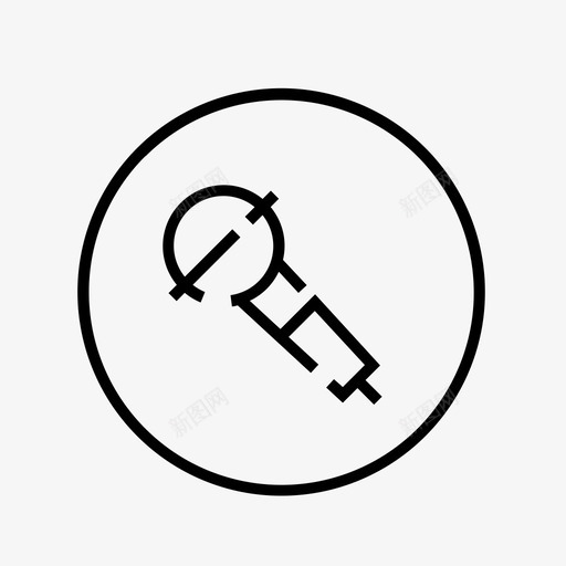 麦克风话筒发射机图标svg_新图网 https://ixintu.com ui圆形按钮 发射机 话筒 麦克风