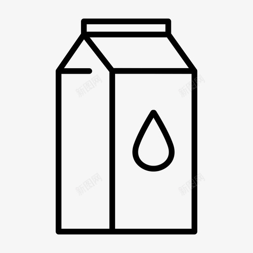 牛奶盒早餐乳制品图标svg_新图网 https://ixintu.com 乳制品 乳糖 利乐 早餐 牛奶盒
