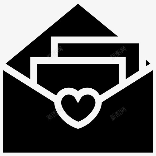 信件信封情书图标svg_新图网 https://ixintu.com 信件 信封 情书 爱情和浪漫符号图标