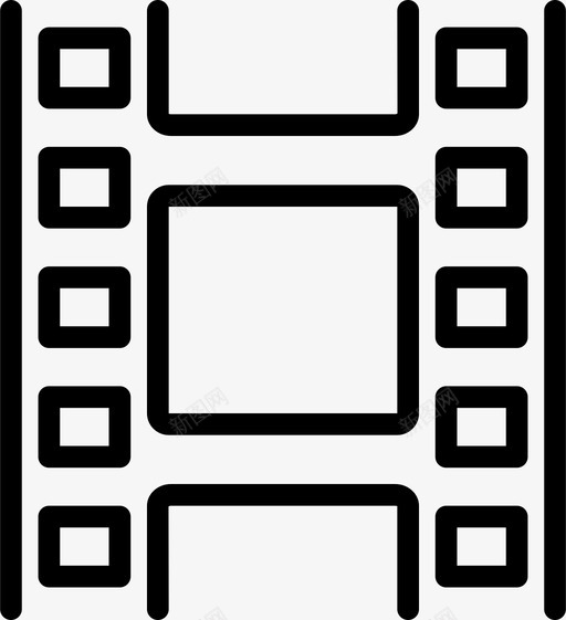 胶卷照相机设备图标svg_新图网 https://ixintu.com 播放器 数码 照相机 细线图标图像和视频 胶卷 视频 设备