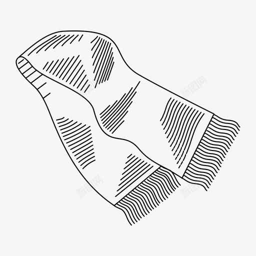 围巾衣服暖气图标svg_新图网 https://ixintu.com 围巾 暖气 脖子 衣服