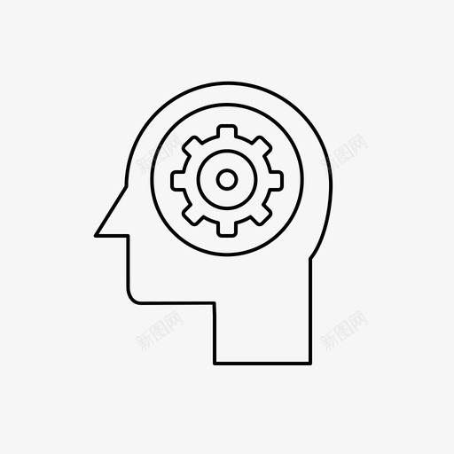 思考头脑人图标svg_新图网 https://ixintu.com 人 头脑 工作 思考 想法 混合网络图标