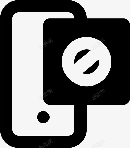 禁用移动文件功能禁止移动文件通信图标svg_新图网 https://ixintu.com 禁止移动文件通信 禁用移动文件功能