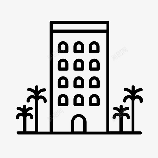 度假村林荫大道大厦图标svg_新图网 https://ixintu.com 大厦 度假村 度假酒店 林荫大道 汽车旅馆 酒店