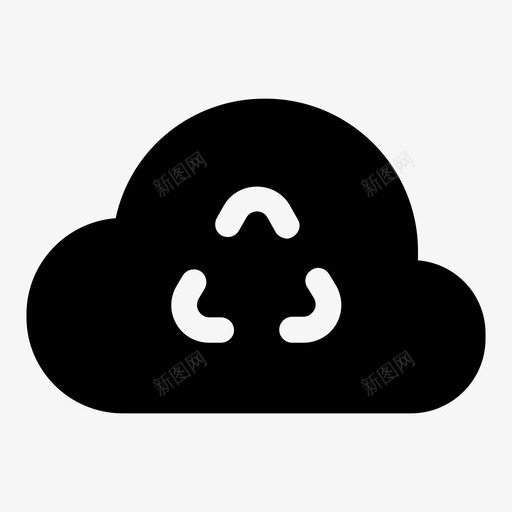 云云回收云刷新图标svg_新图网 https://ixintu.com 云 云刷新 云回收