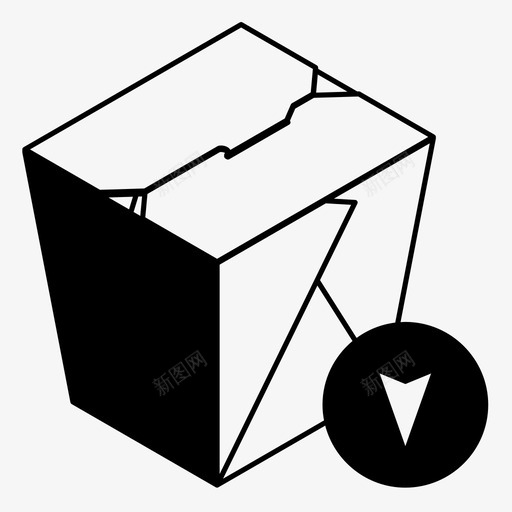 外卖箱交货导航图标svg_新图网 https://ixintu.com 交货 外卖箱 导航 箱子 装运 跟踪 跟踪订单