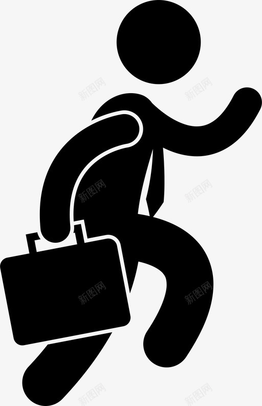 跑去上班迟到匆忙图标svg_新图网 https://ixintu.com 匆忙 跑去上班 迟到 高峰时间