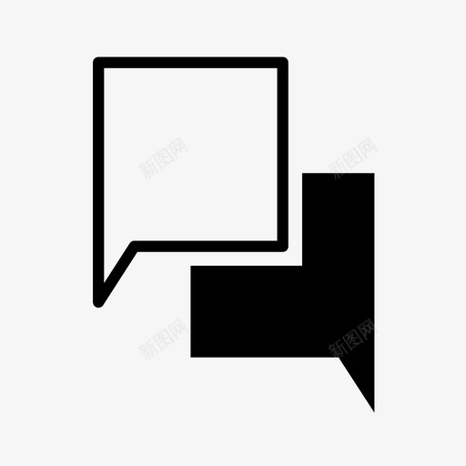 语音泡泡聊天讨论图标svg_新图网 https://ixintu.com 泡泡 聊天 讨论 语音泡泡 说话