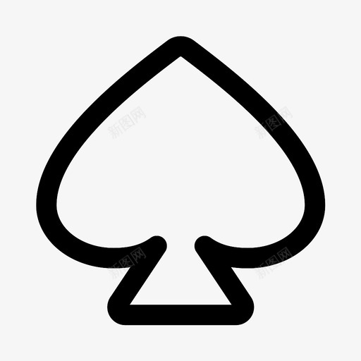 黑桃纸牌游戏图标svg_新图网 https://ixintu.com 扑克 游戏 猪卡 纸牌 黑桃