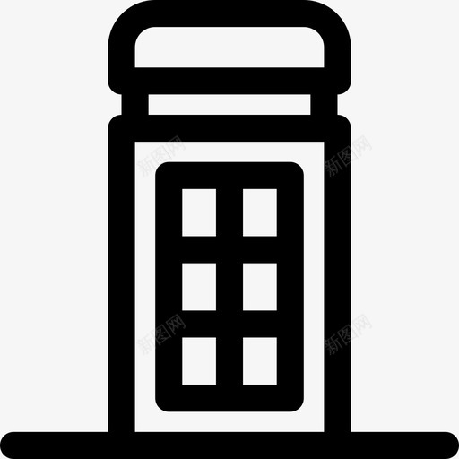 电话亭小屋电话图标svg_新图网 https://ixintu.com 伦敦 公共 小屋 生活方式 电话 电话亭
