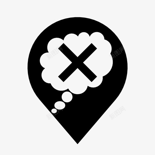 地点云不图标svg_新图网 https://ixintu.com 不 云 地点 思想