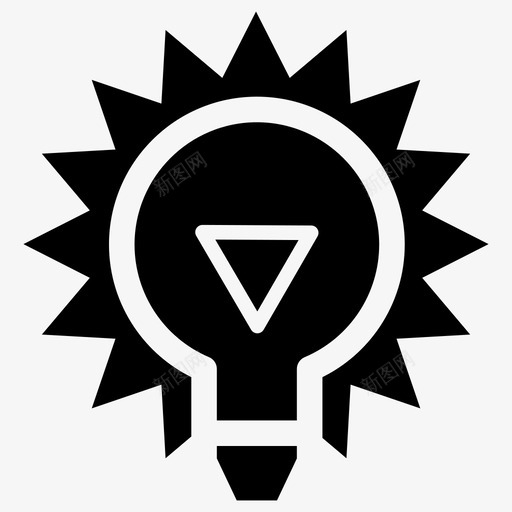 灯泡想法思想图标svg_新图网 https://ixintu.com 思想 想法 灯泡 灯泡第五卷