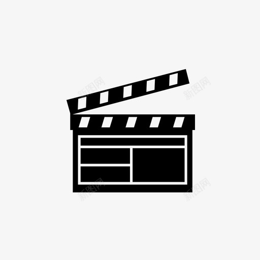 隔板动作电影图标svg_新图网 https://ixintu.com 动作 电影 电影院 隔板