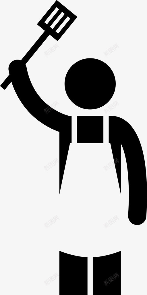 厨师围裙伙计图标svg_新图网 https://ixintu.com 伙计 厨师 厨房 围裙