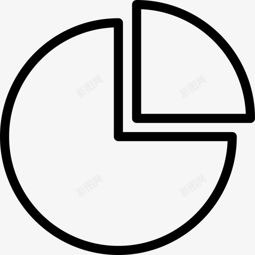 饼图业务数据图标svg_新图网 https://ixintu.com 业务 图形 数据 细线图标图和图表 饼图