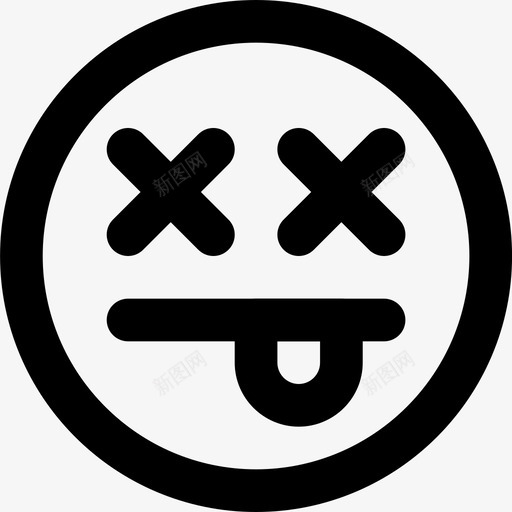 死亡表情符号脸图标svg_新图网 https://ixintu.com smashicons表情符号2md大纲 死亡 脸 表情符号