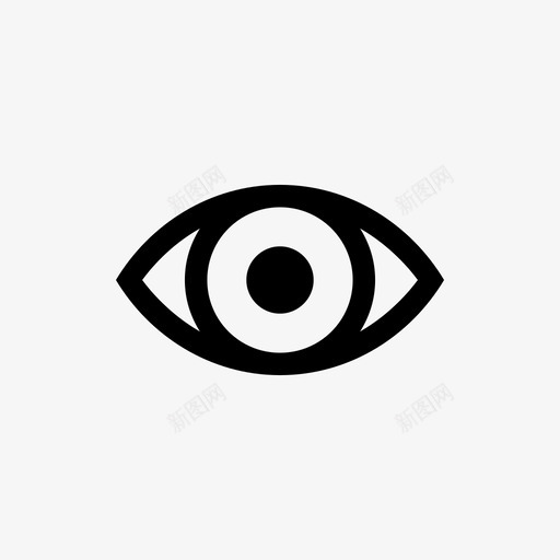 显示眼睛视图图标svg_新图网 https://ixintu.com 可见 显示 显示隐藏 眼睛 观察 视图