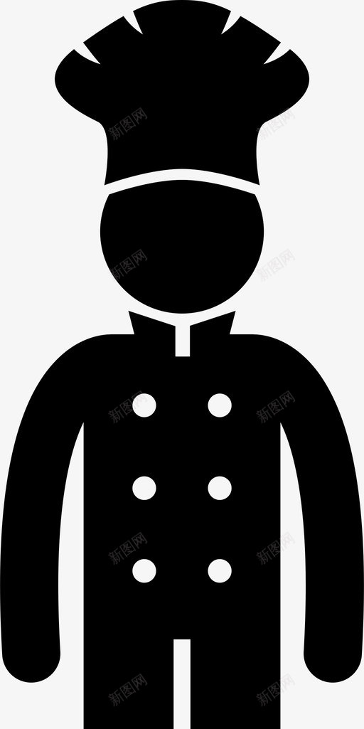 厨师职业帽子图标svg_新图网 https://ixintu.com 制服 厨师 工作 帽子 职业 餐厅