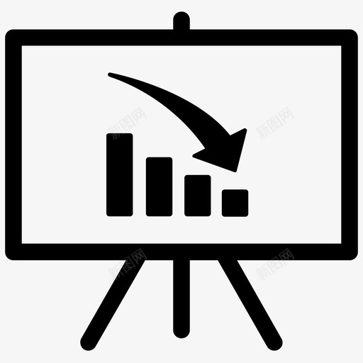 下跌趋势看跌下跌图标svg_新图网 https://ixintu.com 下跌 下跌趋势 演示集2 看跌