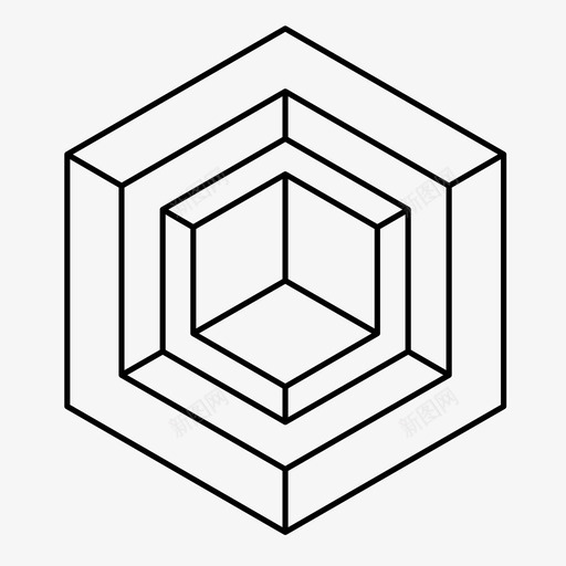 六边形图案立方体图案图标svg_新图网 https://ixintu.com 六边形 六边形图案 几何学 图案 立方体