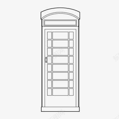 电话亭英国伦敦图标图标