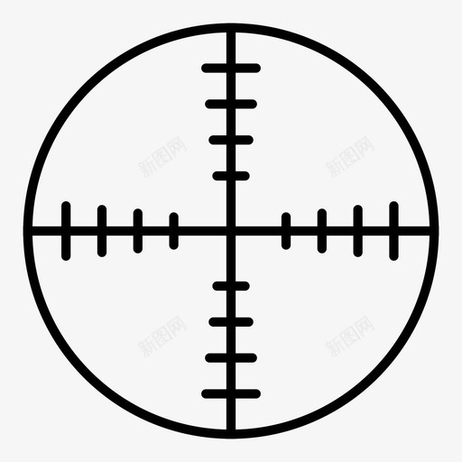 十字准线瞄准定位图标svg_新图网 https://ixintu.com 十字准线 定位 射击 瞄准