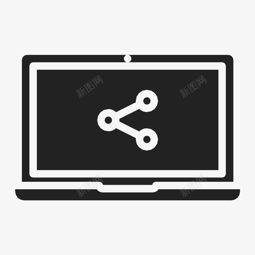 笔记本共享链接计算机在线图标svg_新图网 https://ixintu.com 在线 笔记本共享链接 计算机