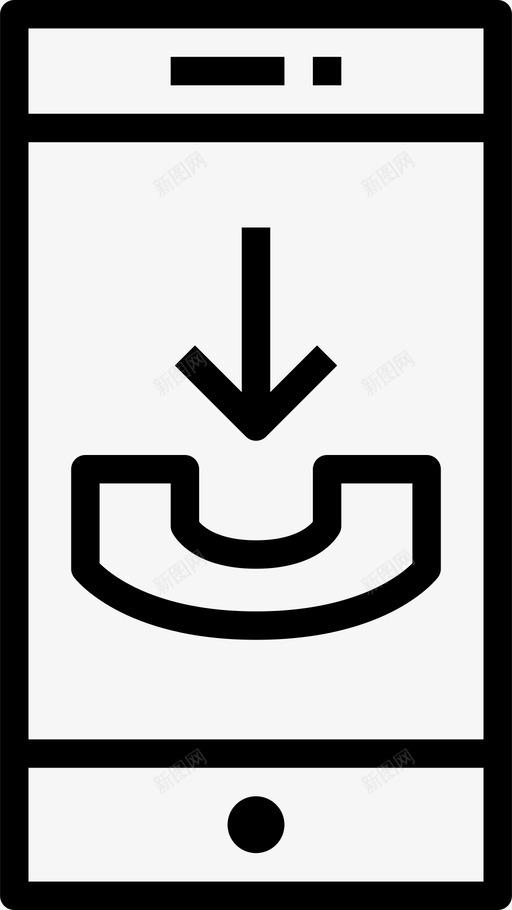 智能手机通讯设备图标svg_新图网 https://ixintu.com 技术 智能手机 细节图标智能手机元素 设备 通讯