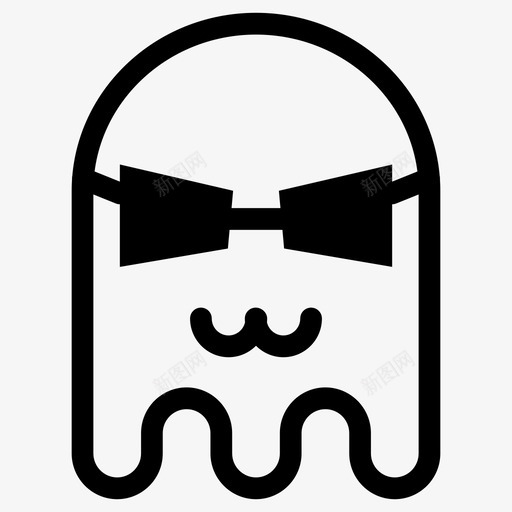 鬼表情猫嘴表情图标svg_新图网 https://ixintu.com 太阳镜 猫嘴 表情 鬼表情