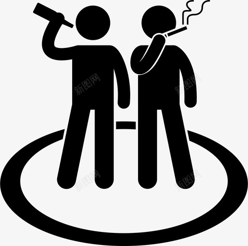 烂团喝酒人图标svg_新图网 https://ixintu.com 人 商业网络 喝酒 没价值 没用 烂团 烟