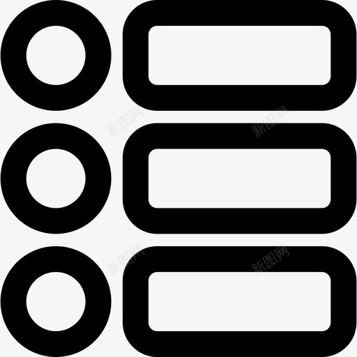 列表概述界面按钮三项通用界面图标svg_新图网 https://ixintu.com 列表概述界面按钮三项 通用界面