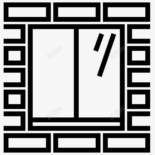 窗户建筑工具图标svg_新图网 https://ixintu.com 工作 工具 工程 建筑 窗户
