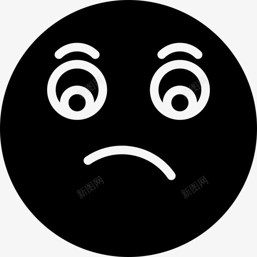 困惑表情漂亮图标表情2固体svg_新图网 https://ixintu.com 困惑 漂亮图标表情2固体 表情