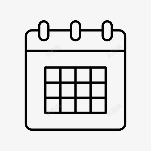 年历日历日程表图标svg_新图网 https://ixintu.com 年历 日历 日程表 记事本