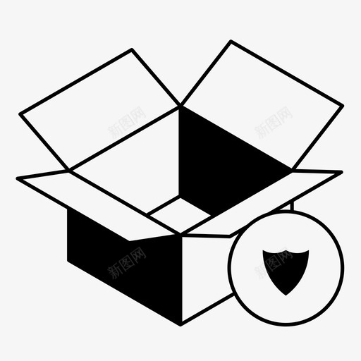 移动箱交付订单安全图标svg_新图网 https://ixintu.com 交付 保护订单 安全存储 移动箱 箱 订单安全 运输