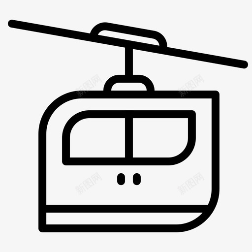 缆车铁路运输图标svg_新图网 https://ixintu.com 旅游 绞车 缆车 运输 野营和户外活动 铁路