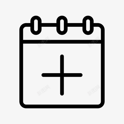 添加笔记本日历记事本图标svg_新图网 https://ixintu.com plus 日历 日程表 添加笔记本 记事本