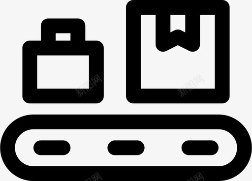 行李传送带机场包裹图标svg_新图网 https://ixintu.com 全球物流 包裹 机场 航运 行李传送带 行李箱 运输