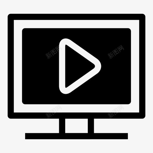 监视器播放媒体监视器图示符图标svg_新图网 https://ixintu.com 媒体 监视器图示符 监视器播放