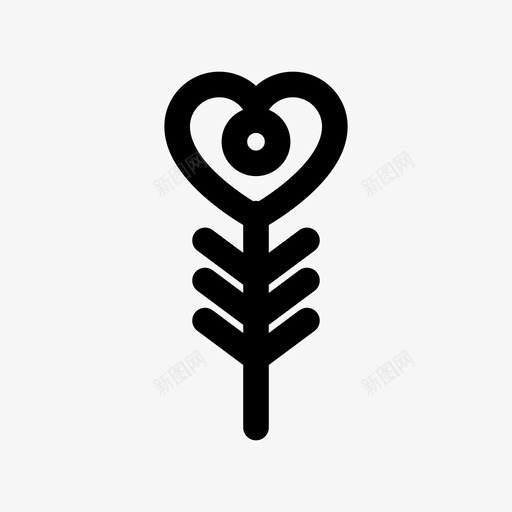 花二月十四日心图标svg_新图网 https://ixintu.com 二月十四日 可爱 心 爱 花