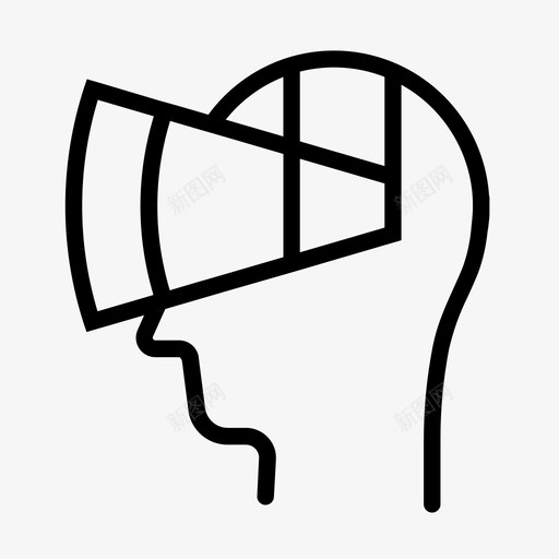 简单虚拟现实未来抬头显示器图标svg_新图网 https://ixintu.com 抬头显示器 未来 简单虚拟现实 虚拟现实