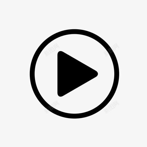 播放按钮音乐播放器youtube图标svg_新图网 https://ixintu.com youtube 乐队 播放按钮 音乐播放器