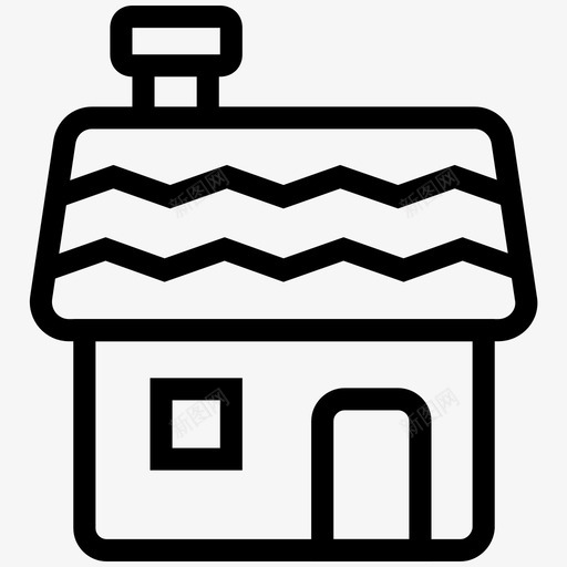 房子庆祝圣诞节图标svg_新图网 https://ixintu.com 假日 冬天 圣诞线图标 圣诞节 庆祝 房子
