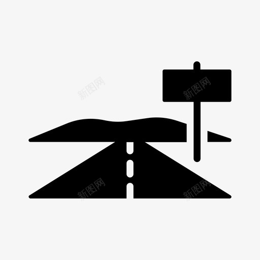 路标景观路线图标svg_新图网 https://ixintu.com 景观 杂项三字形 路标 路线