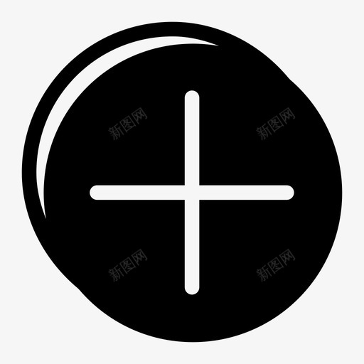 加法圆加号图标svg_新图网 https://ixintu.com 加号 加法 圆 矩形