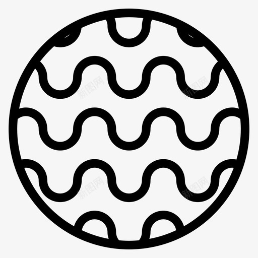 圆形波浪线图案纹理图标svg_新图网 https://ixintu.com 图案 圆形波浪线 纹理 随机形状