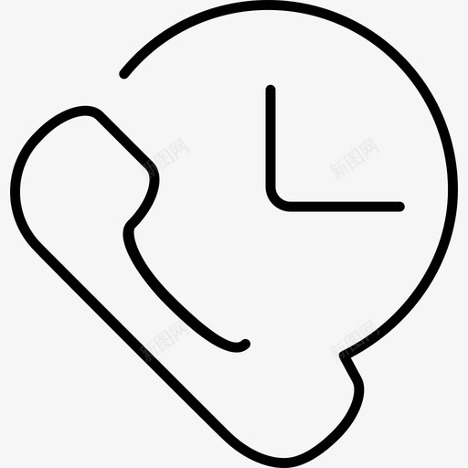 物流呼叫中心服务时间业务物流超薄图标svg_新图网 https://ixintu.com 业务 物流呼叫中心服务时间 物流超薄