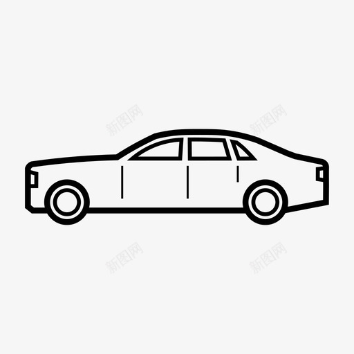 豪华车劳斯莱斯轿车图标svg_新图网 https://ixintu.com 劳斯莱斯 汽车 简易车 豪华车 轿车
