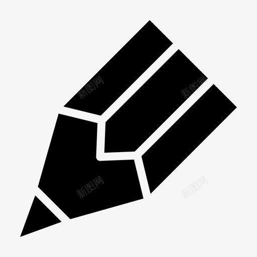 铅笔绘画教育图标svg_新图网 https://ixintu.com 写作 学校和学习字形 教育 文具 绘画 铅笔