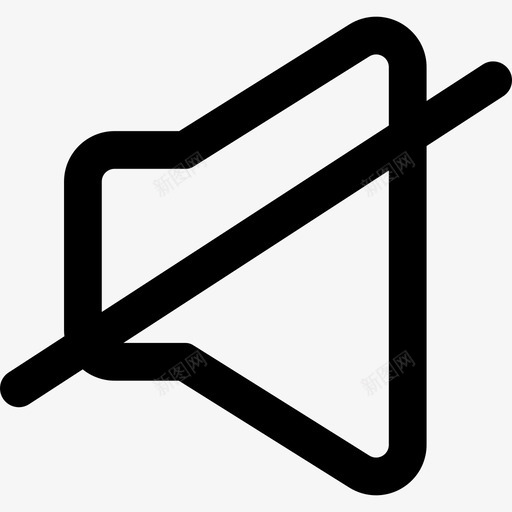 扬声器静音音频轮廓接口工具通用接口图标svg_新图网 https://ixintu.com 扬声器静音音频轮廓接口工具 通用接口